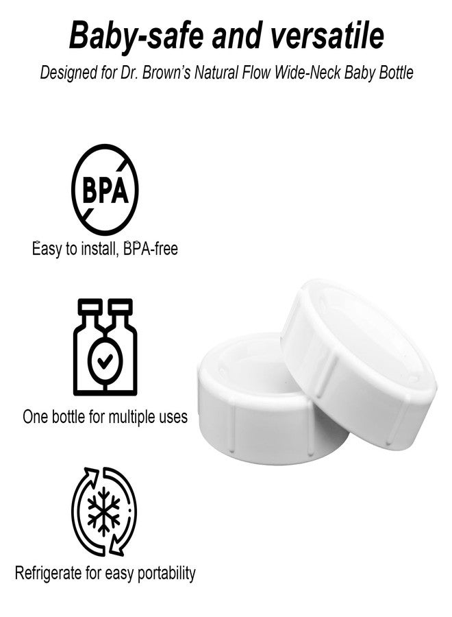 lasuroa 6pcs Baby Bottle Caps for Dr Brown, BPA-Free Baby Bottle Lids for Travel and Storage Replacement Parts Compatible with Dr. Brown’s Natural Flow Wide-Neck - Image 3